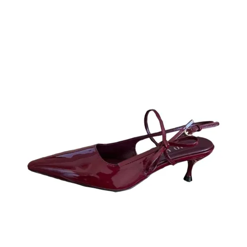 MIU MIU Slim Heel High Heels 5cm Women's Burgundy