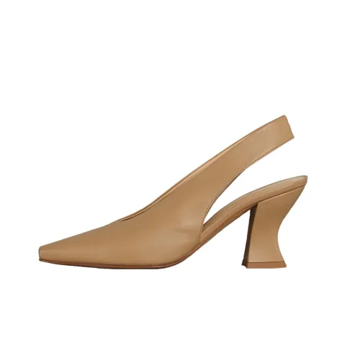 Bottega Veneta Almond High Heels Women's Dance Shoe Powder