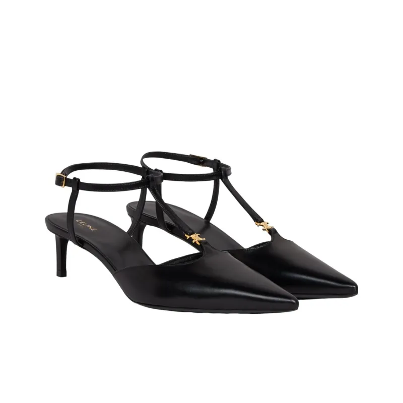 CELINE Slim Heel High Heels Women's Black-2