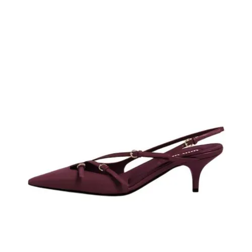 MIU MIU Buckle embellished Slingback Pumps
