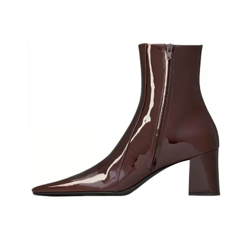 SAINT LAURENT Ankle Boots 7.5cm Men's Brown