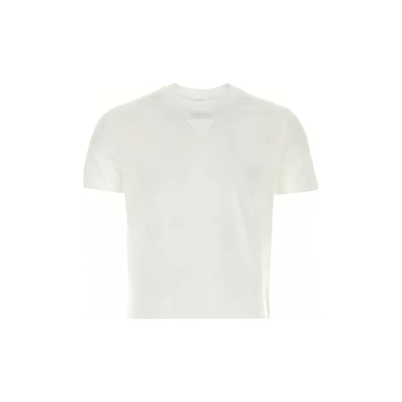 PRADA Triangle Logo Crewneck T-Shirt-2