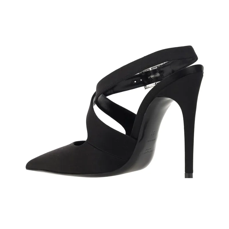 SAINT LAURENT Spontini 110mm Satin Slingback Pumps-4
