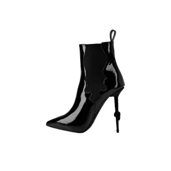 PHILIPP PLEIN Chelsea Boots Women's High-Top Black