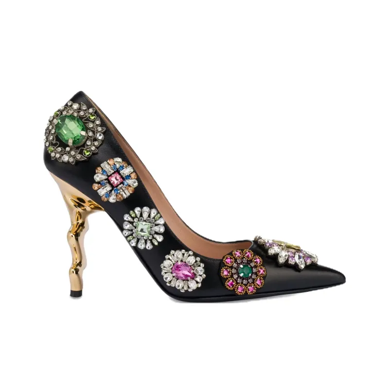 MOSCHINO 105mm Crystal-embellished Pumps-1