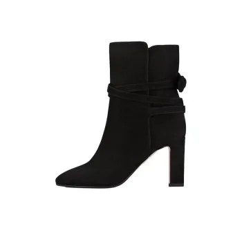 AQUAZZURA Very Bow Tie Ankle Boots 8.5cm Women's Black