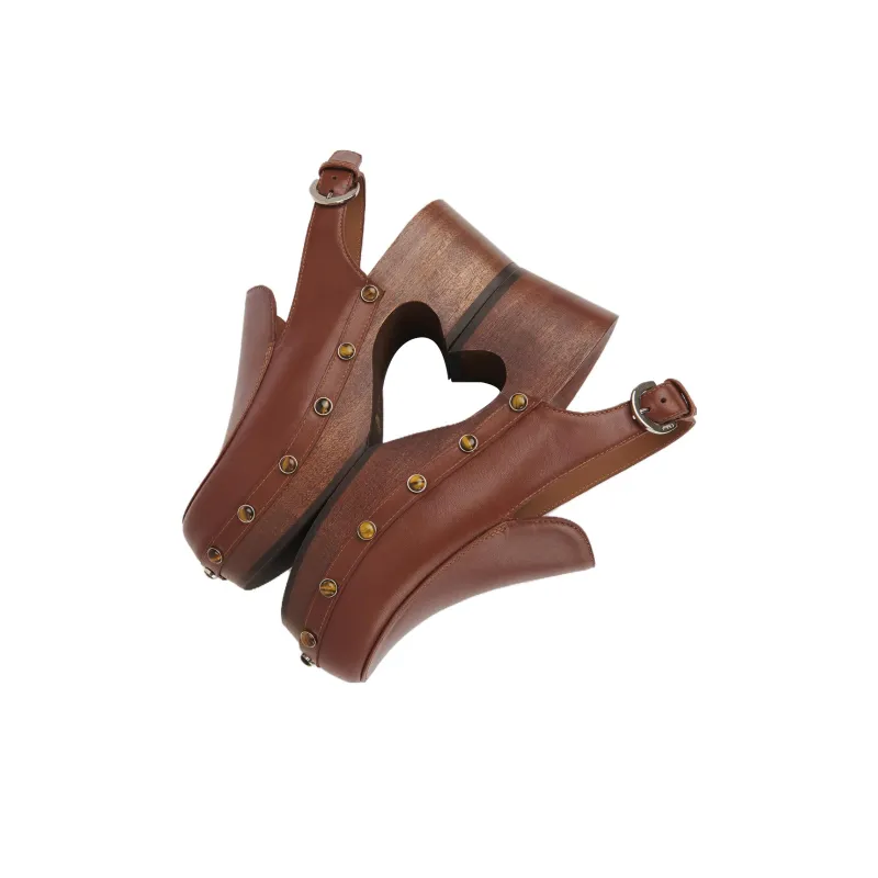 Chloé Stud detail Leather Mules Women's-2