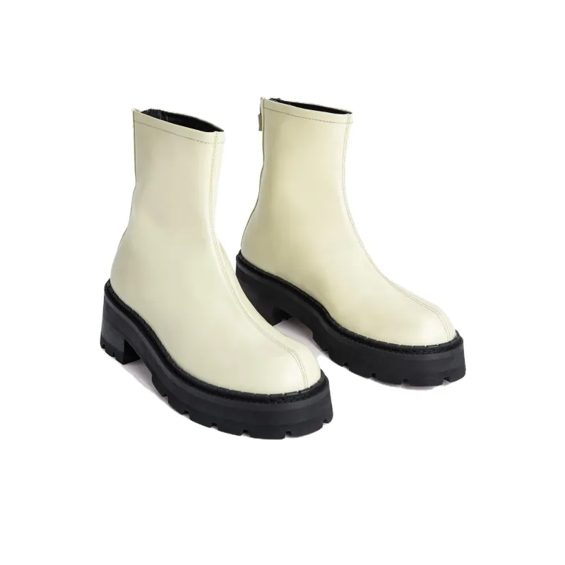 By Far Ankle Boots 5cm Women's Milk White-2