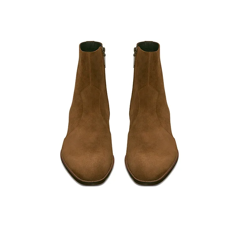 SAINT LAURENT Wyatt Zipped Boots-3