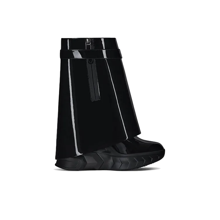 Givenchy Shark Lock Biker Fashion Ankle Boots Women's Black-1
