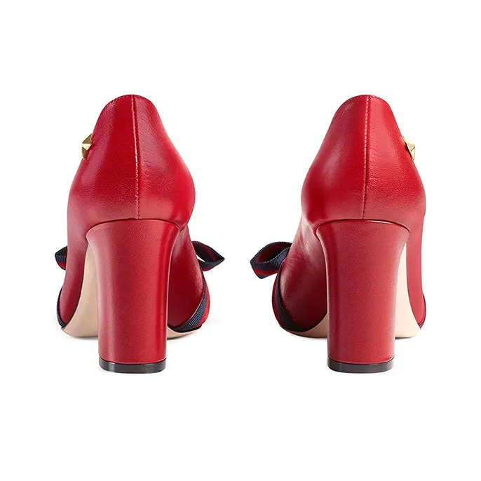 GUCCI High Heels Women's Red-4