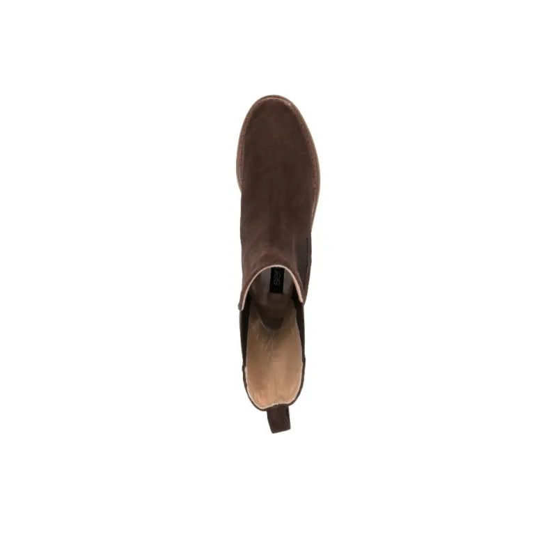 SERGIO ROSSI Crew Chelsea Boots Women's Brown-4