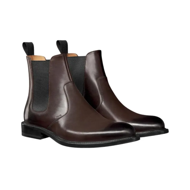 DIOR Embassy Short Chelsea Boots Men's Dark Brown-2
