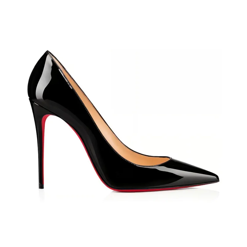Christian Louboutin Kate 100mm Pump Black Patent Leather Women's-1
