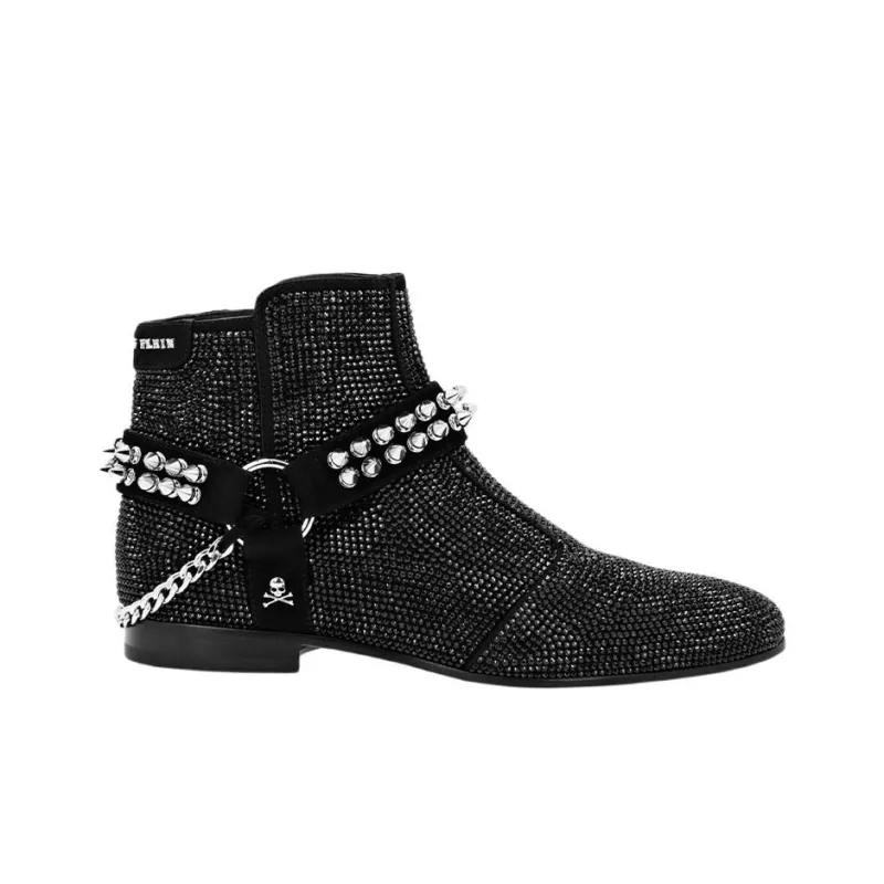 PHILIPP PLEIN Ankle Boots Men's Black-1