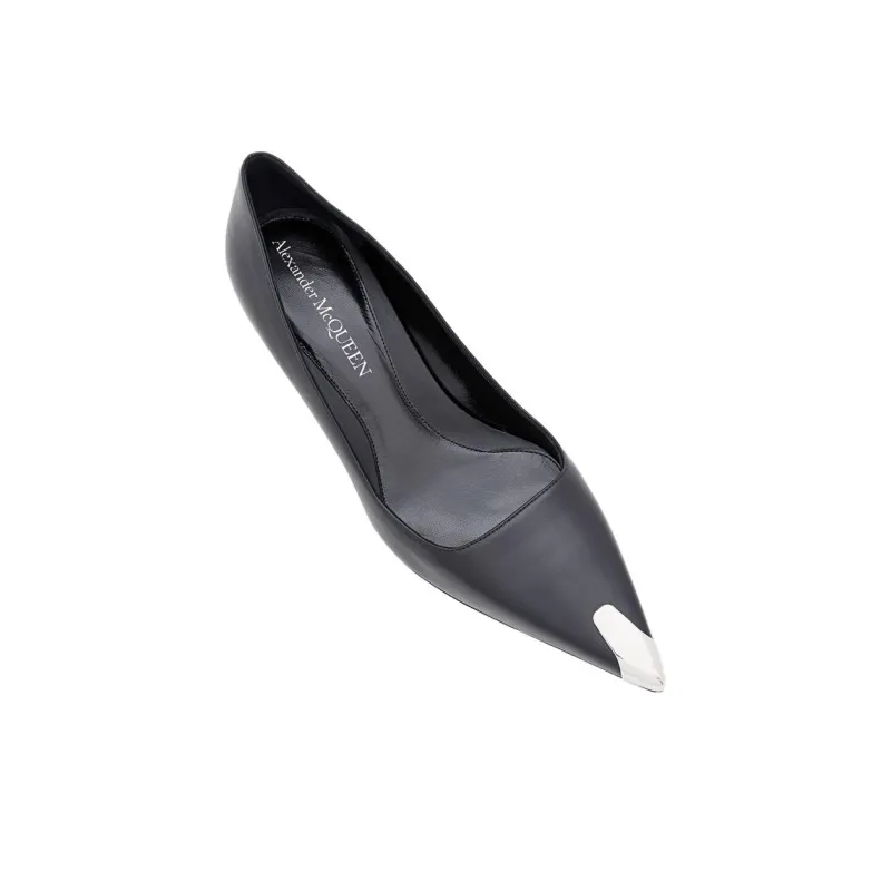 Alexander McQueen Punk Cone Heel High Heels 4cm Women's Black-1