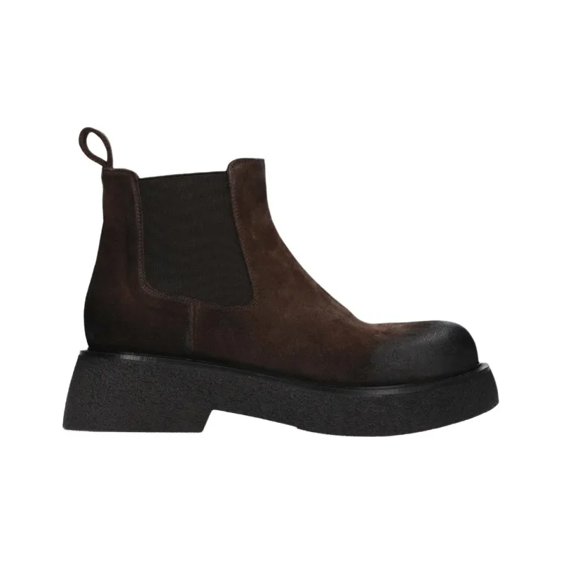 STRATEGIA Beatles Chelsea Boots 4cm Women's Dark Brown-1