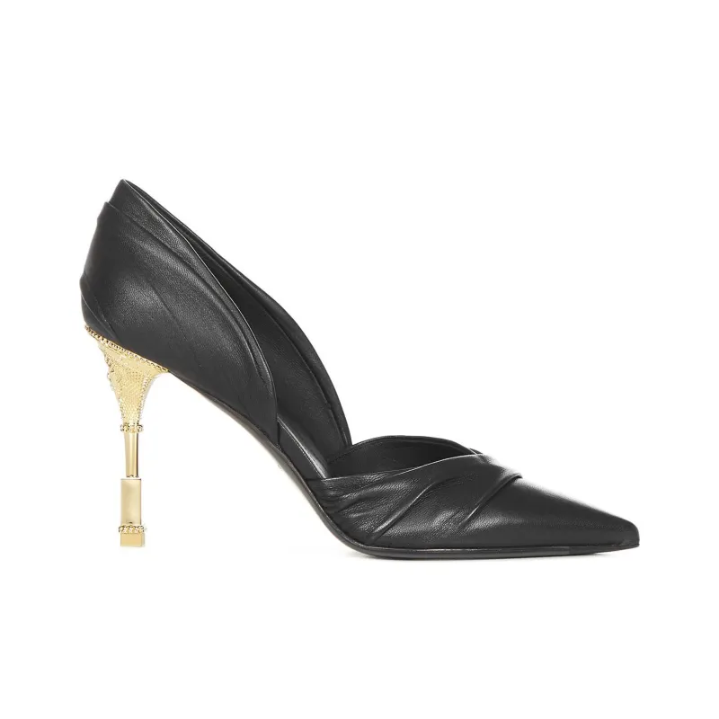 BALMAIN Moneta 100mm Leather Pumps-1
