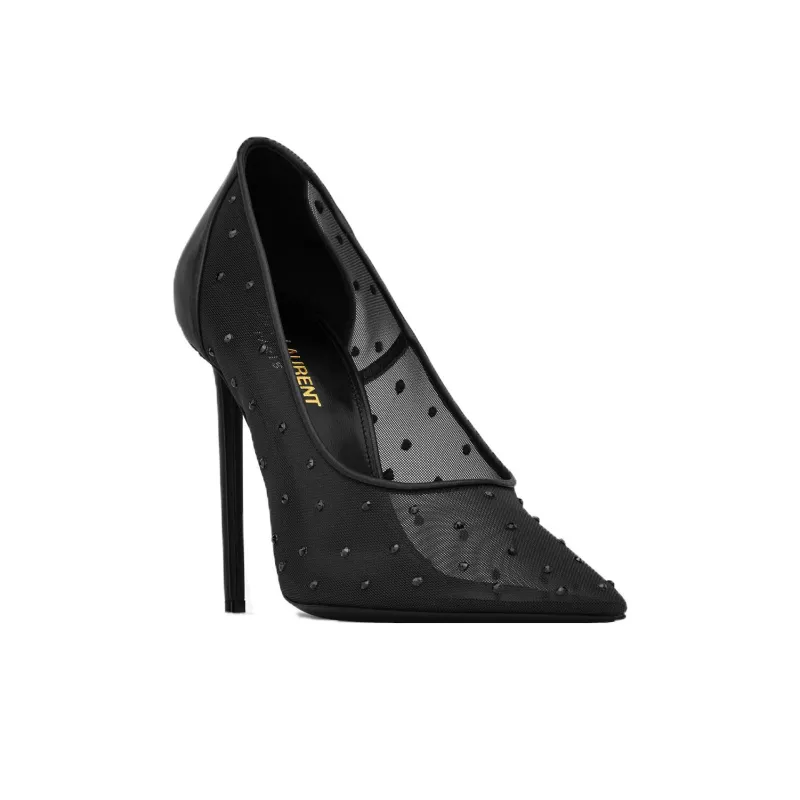 SAINT LAURENT Anja Pointed Toe Pumps-3