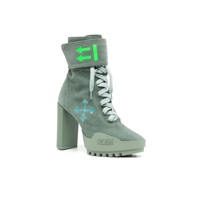 OFF-WHITE Ankle Boots 11cm Women's Green-2