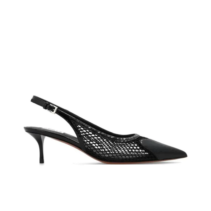 Alaïa Heart 55mm Slingback Leather Pumps-4