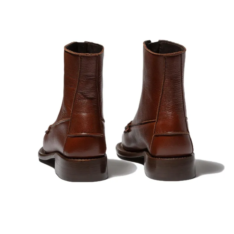 Hereu Fashion Ankle Boots Women's Brown-3