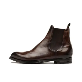Officine Creative Anatomia Ankle Length Chelsea Boots Men's Coffee