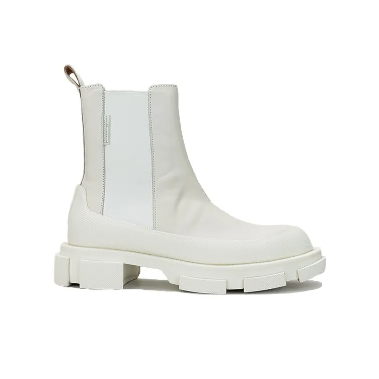 Both Short Chelsea Boots Women's White-1