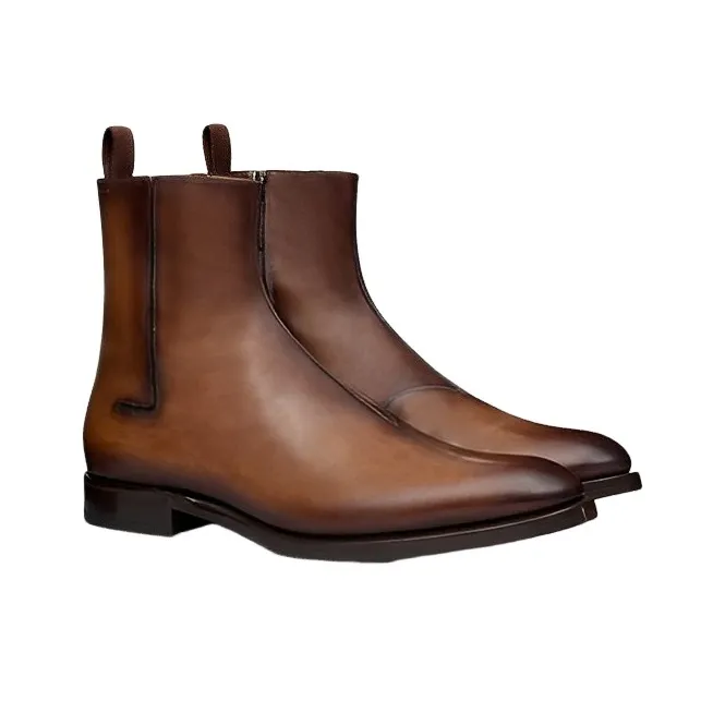 BERLUTI Ankle Boots Men's Dark Cocoa Brown-2