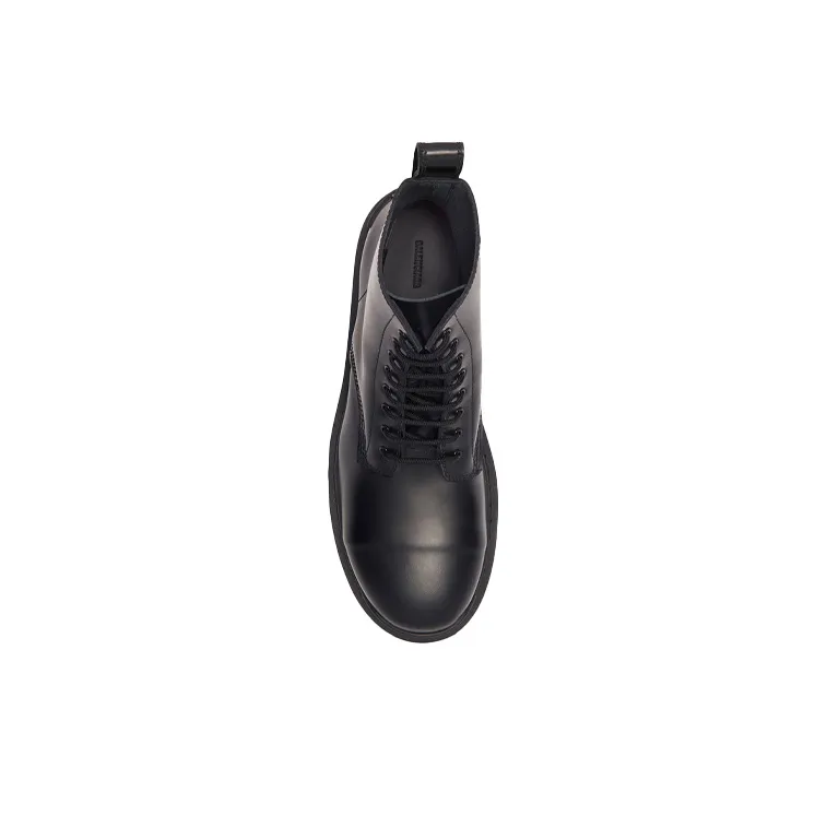 Balenciaga Small Cowhide Lacing Martin Mid Boots 'Black'-4