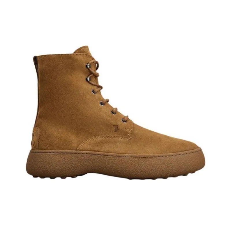 TOD'S Rounded-Toe Lace-Up Boots-1