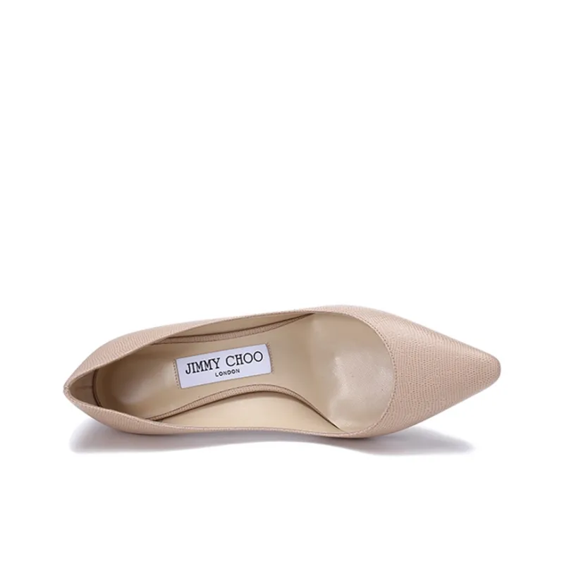 Jimmy Choo SS22 Slim Heel High Heels 6cm Women's Nude-4