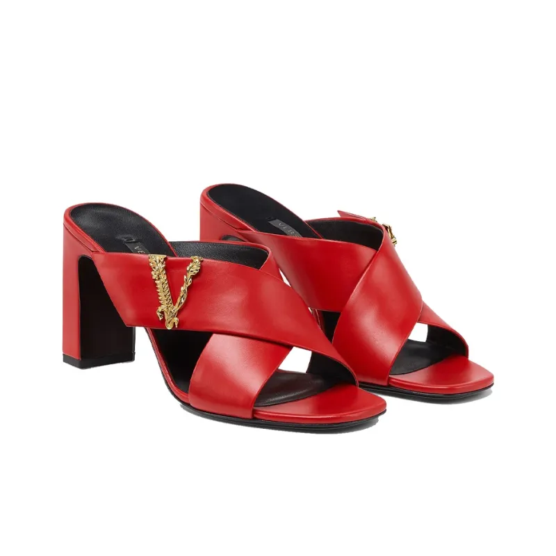 VERSACE High Heels Women's Red-2