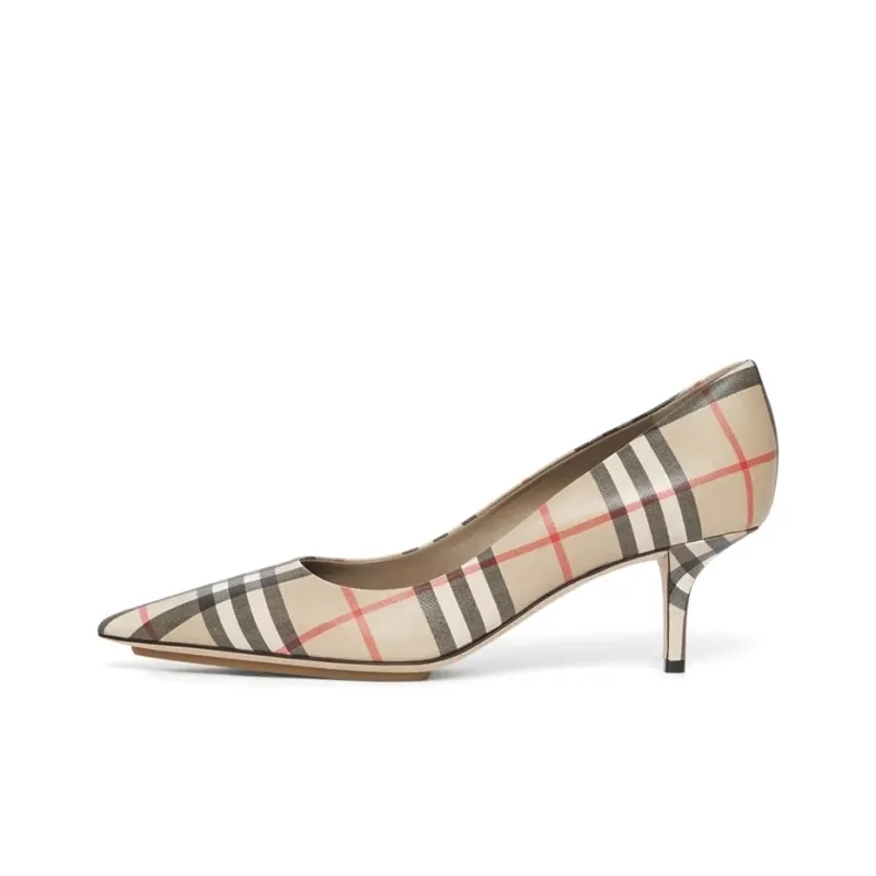 Burberry V In Archive High Heels Women's Beige-0