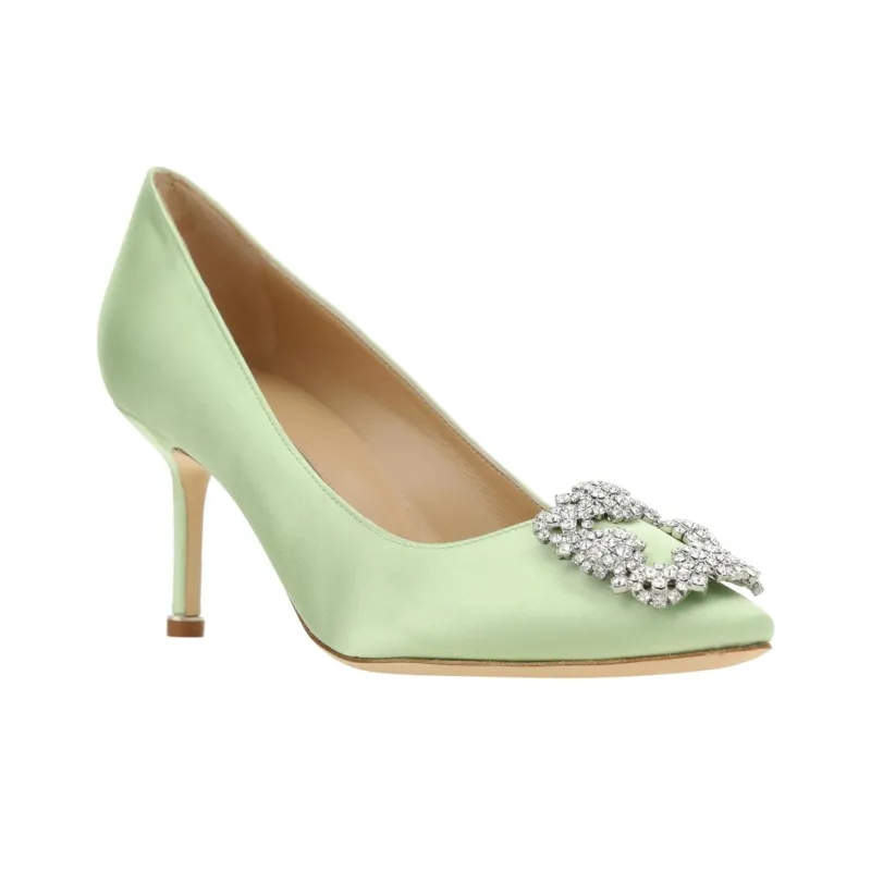 MANOLO BLAHNIK Hangisi 90mm Satin Pumps-2