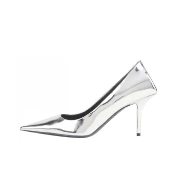 Balenciaga Knife High Heels Women's Silver