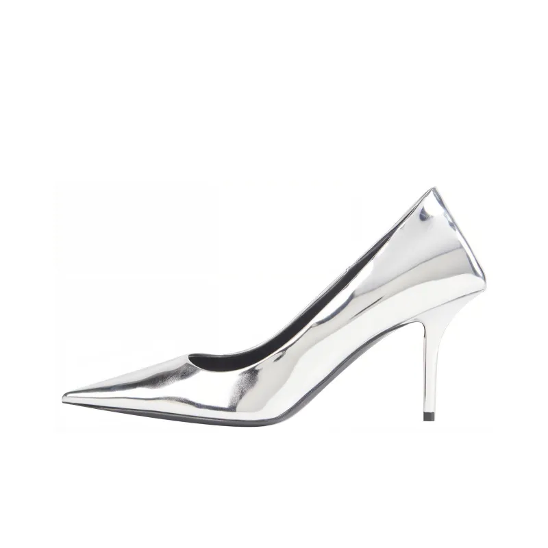 Balenciaga Knife High Heels Women's Silver-0