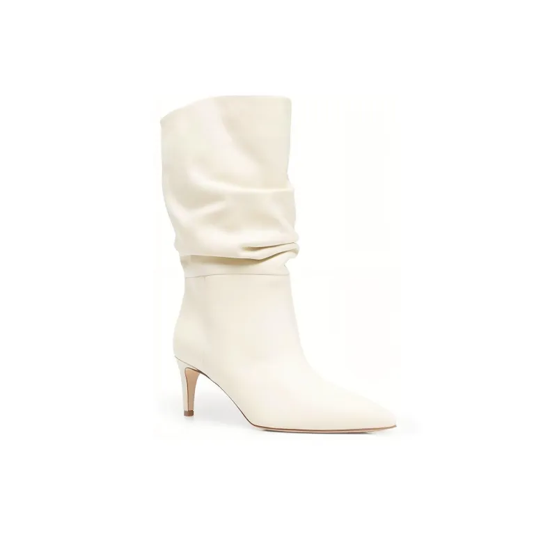 Paris Texas Slouchy Mid-Calf Boots Women's White-1