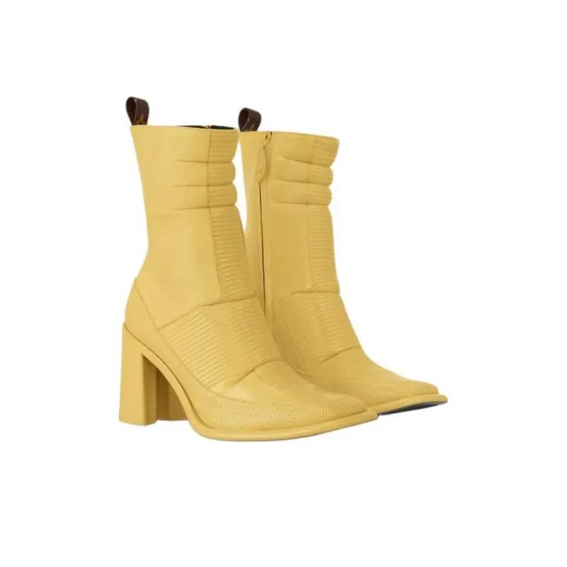 LOUIS VUITTON Berlin Ankle Boots 8cm Women's Lemon-2