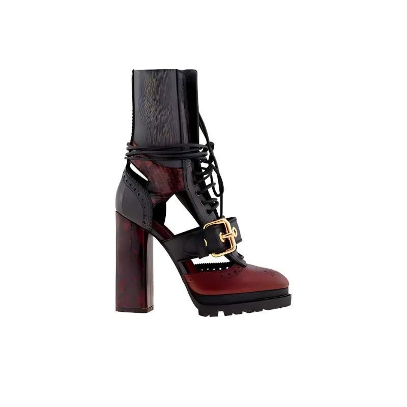 Burberry Ankle Boots 12cm Women's Red-2