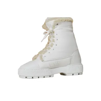 HERMES Fresh Ankle Boots 4cm Women's White