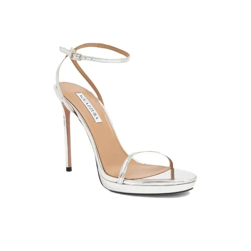 AQUAZZURA Olie Plateau 115mm Leather Sandals Women's-2