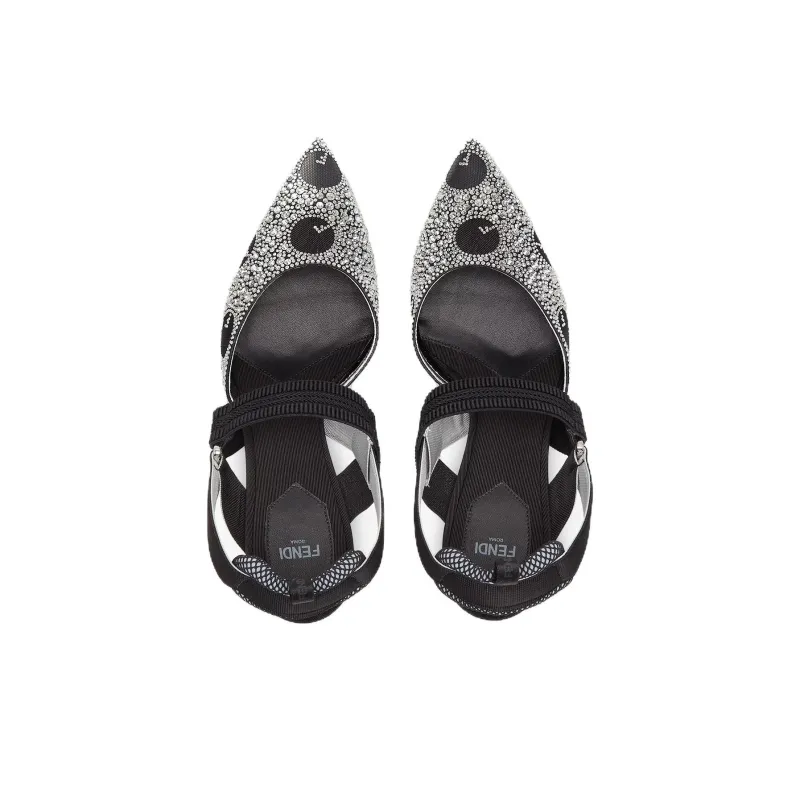 FENDI Colibri Spool Heel High Heels Women's Black-4