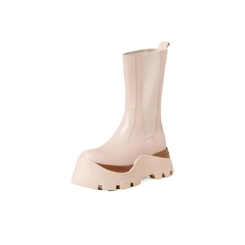 ALOHAS Crew Chelsea boots Silver Women's White