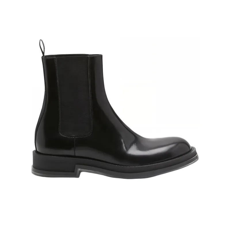 Alexander McQueen Round Toe Ankle Boots-1