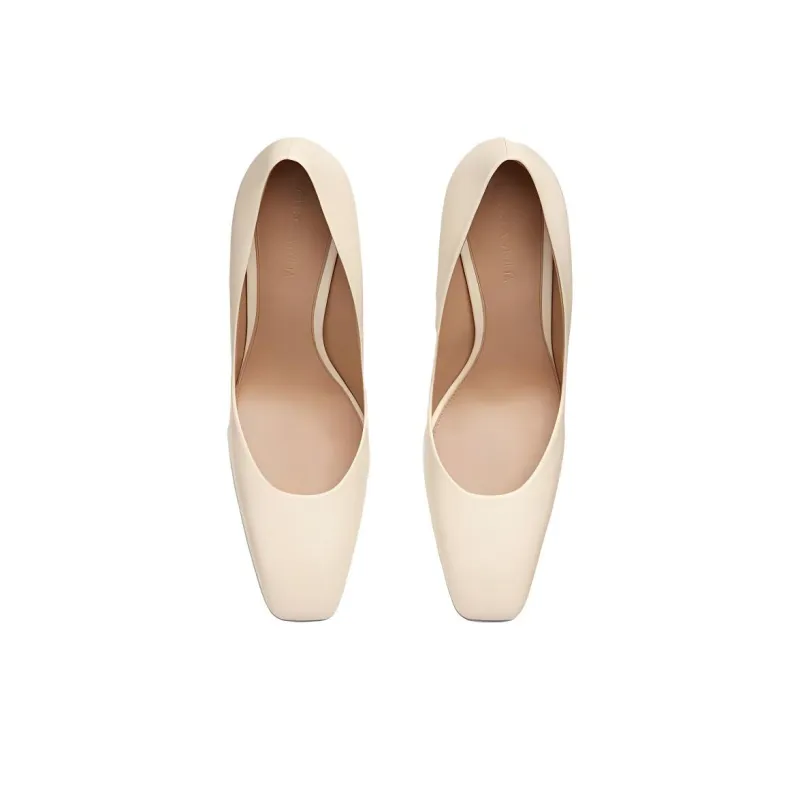 Bottega Veneta Slim Heel High Heels 9cm Women's White-3