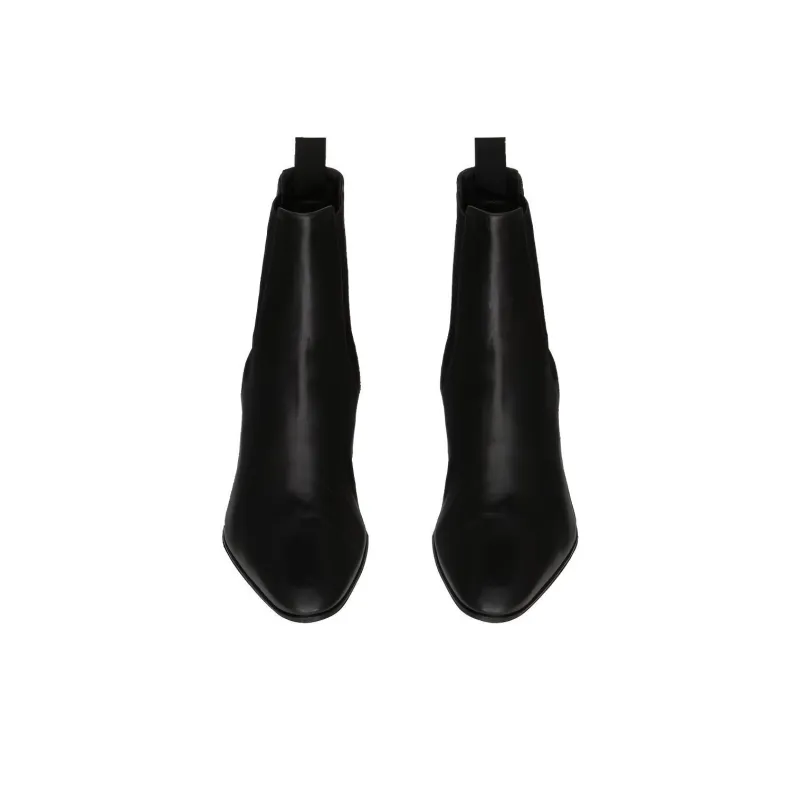 SAINT LAURENT Vassili Chelsea Boots 6cm Women's Black-3