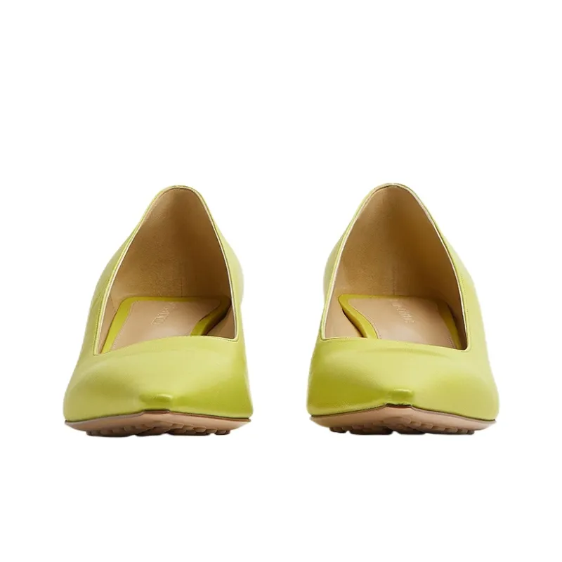 Bottega Veneta Point Cone Heel High Heels 5cm Women's Kiwi Green-2