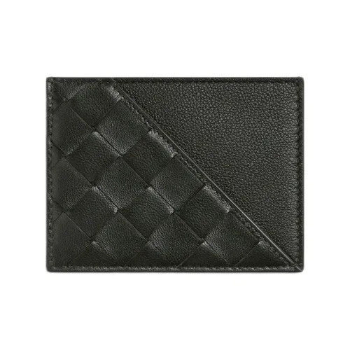 Bottega Veneta Intrecciato Lambskin Card Holder Men's Dark Green