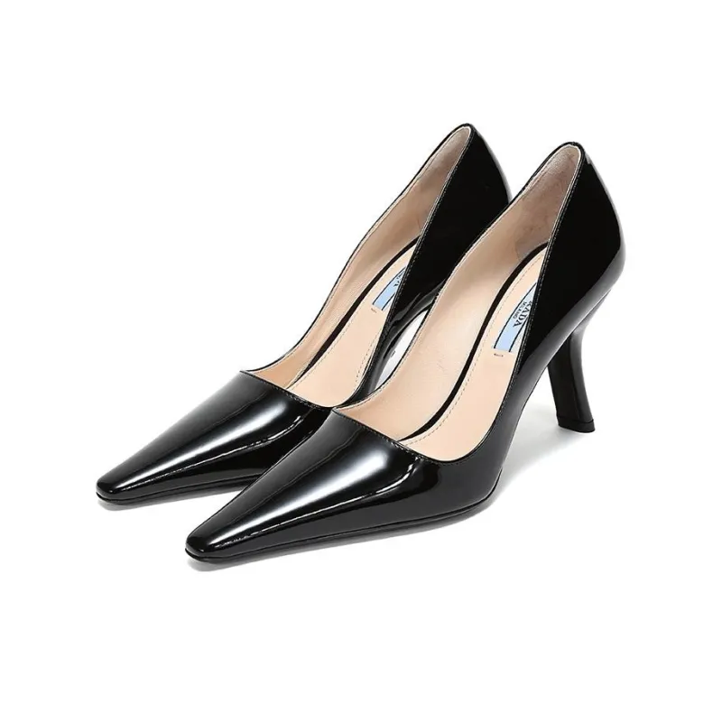 PRADA Satin Pumps 'Black' Women's-2